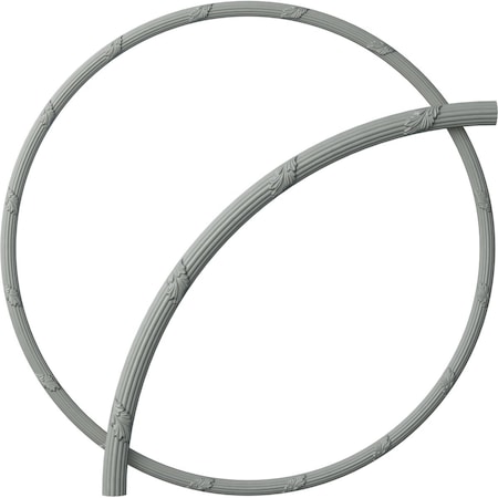 Ekena Millwork 57 1/4-in. OD x 53 3/4-in. ID x 1 3/4-in. W x 1 1/4-in. P Seville Bead & Barrel Ceiling Ring Kit CRK57SE